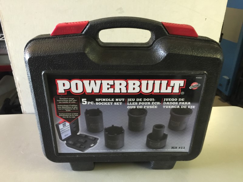 POWERBUILT ALLTRADE 648636 Kit 11 Spindle Nut Socket Set Like New Buya