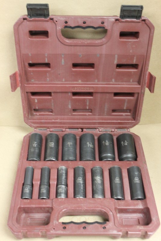 MATCO TOOLS SCDP136V DEEP IMPACT SOCKET SET 1/2" DRIVE 13 PC. SAE Good