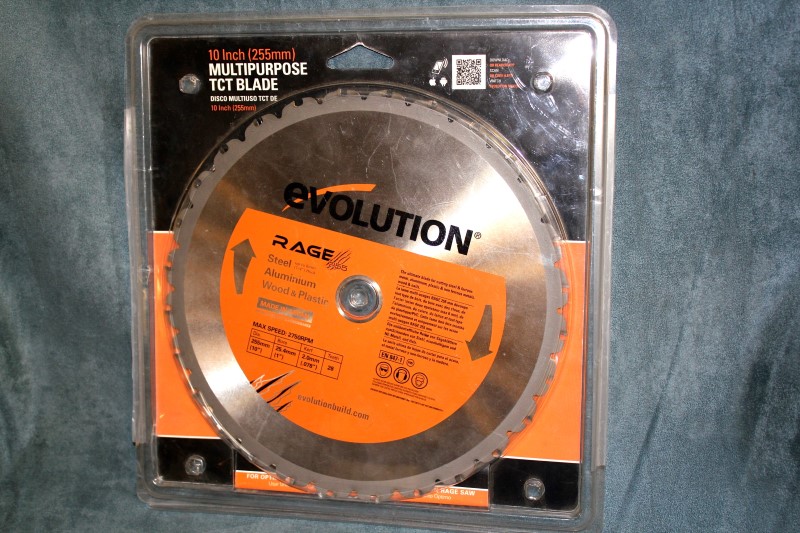 Evolution Rage 10" Multipurpose Replacement Saw Blade Like New Buya