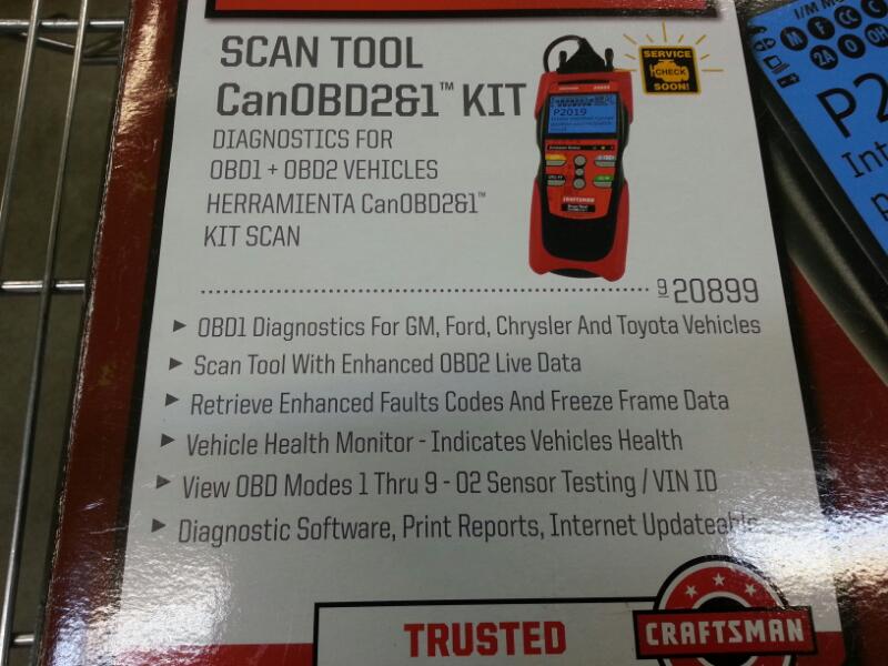 Craftsman CanOBD2&1 Scan Tool Kit & Optional Repair Solutions 920899