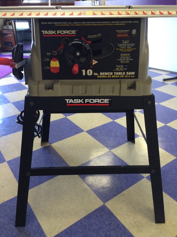 Task Force 10" Bench Table Saw Very Good Buya