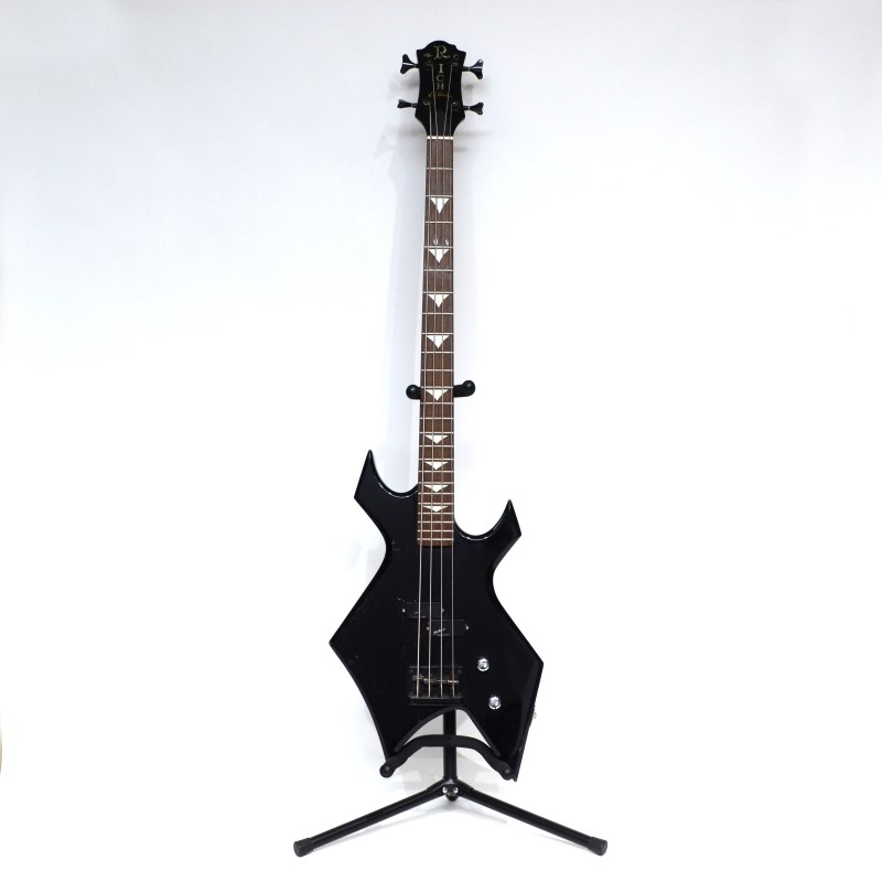 % BC Rich Bronze Warlock 4-String RH Electric Bass Guitar-Black For