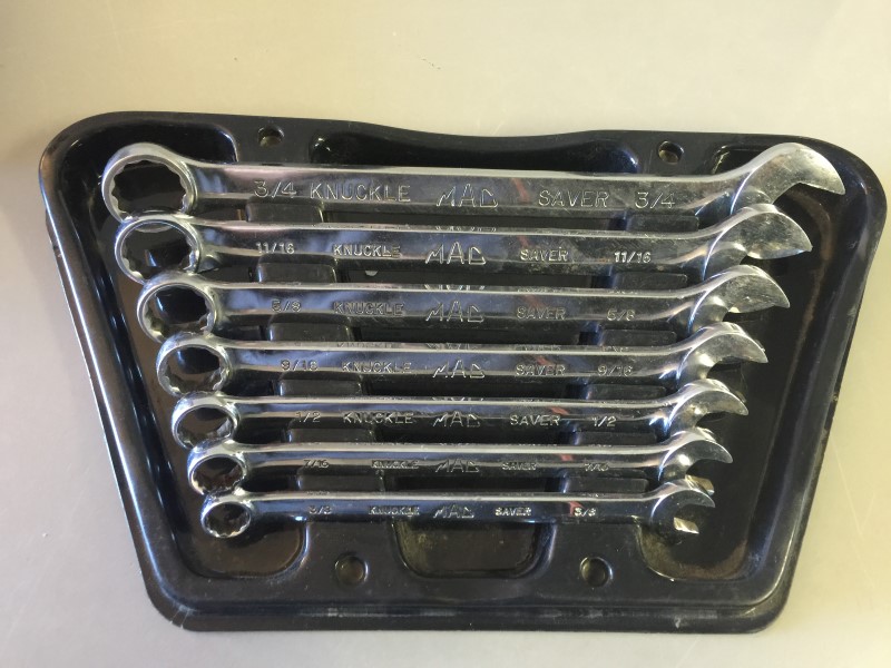 MAC TOOLS 7 PC KNUCKLE SAVER COMBINATION WRENCH SET 3/8"3/4" 12pt
