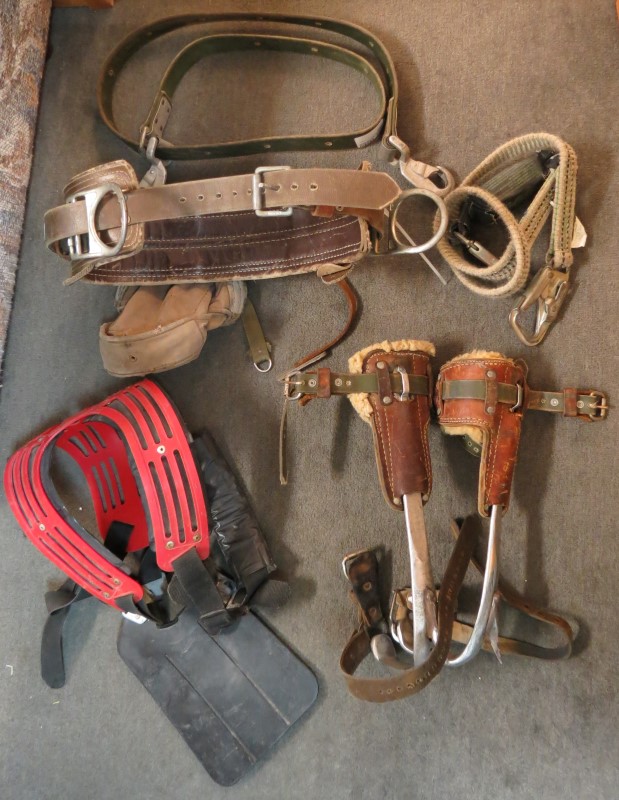 Lineman's Tools BASHLIN Belt/Pouch, Spurs, Harness, Rope, Cable