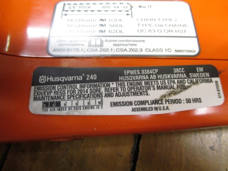 HUSQVARNA Chainsaw 240 X TORQ Good Buya