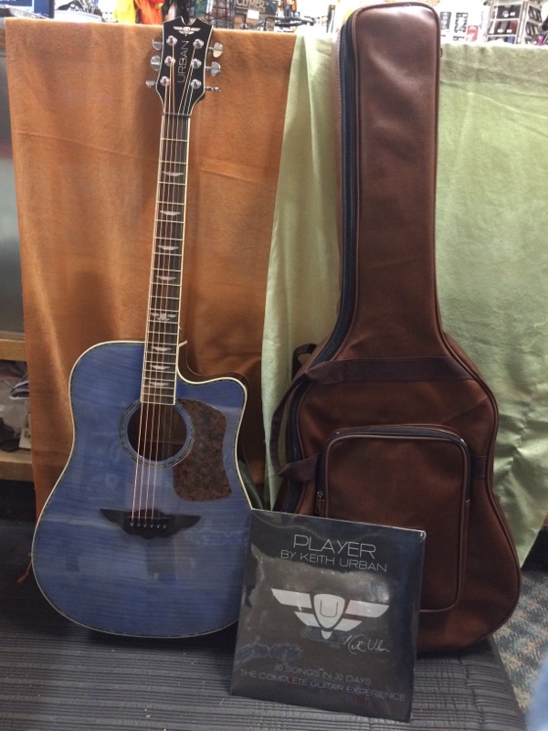 Keith Urban Player Acoustic Guitar Kit Denim Blue with 30 Songs in 30