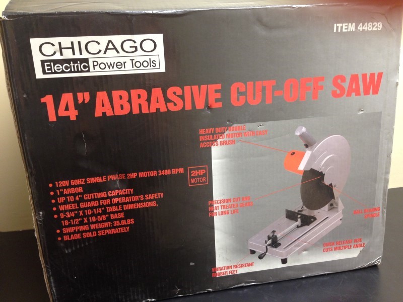 CHICAGO ELECTRIC Circular Saw 44829 14" CUT OFF SAW Like New Buya