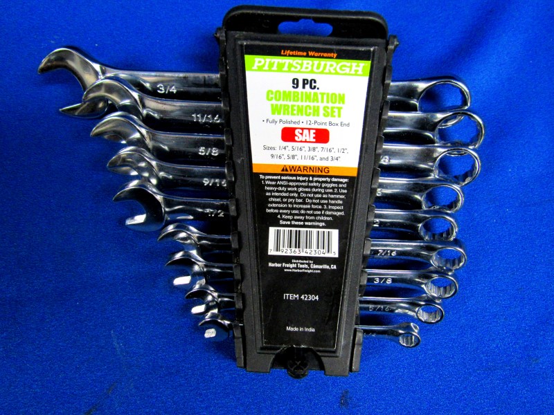 PITTSBURGH 9PC SAE WRENCH SET Very Good Buya