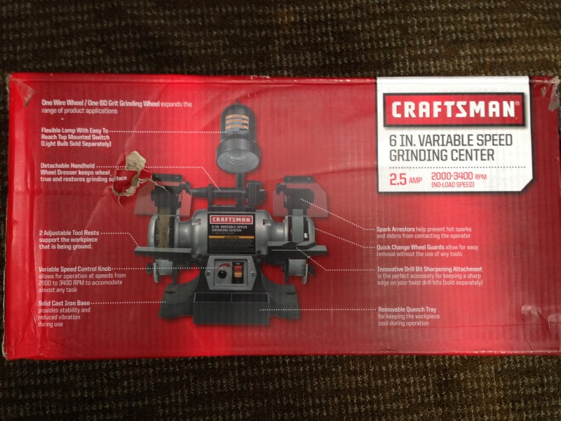 Craftsman Variable Speed 6" Grinding Center (21154) / Bench Brand New Buya