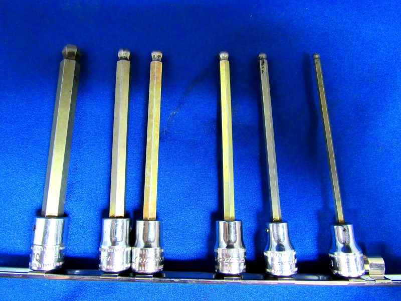 SNAP ON 6PC LONG BALL HEX BIT SOCKET SET Very Good Buya