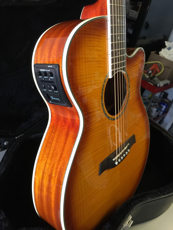 Ibanez Aeg20ii Vv 3r 01 Flame Top Acoustic Electric Guitar Like New Buya 