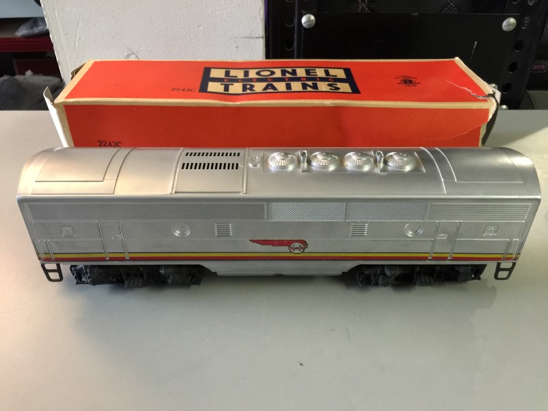 LIONEL 2243C 1955 SANTA FE F3 DIESEL B UNIT POST WAR MODEL TRAIN Good ...