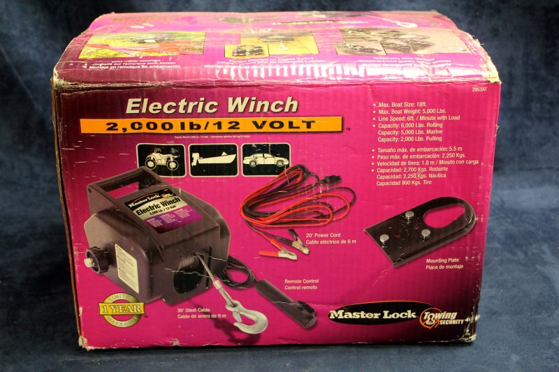 Master Lock 12Volt DC Portable Winch Model 2953AT Like New Buya