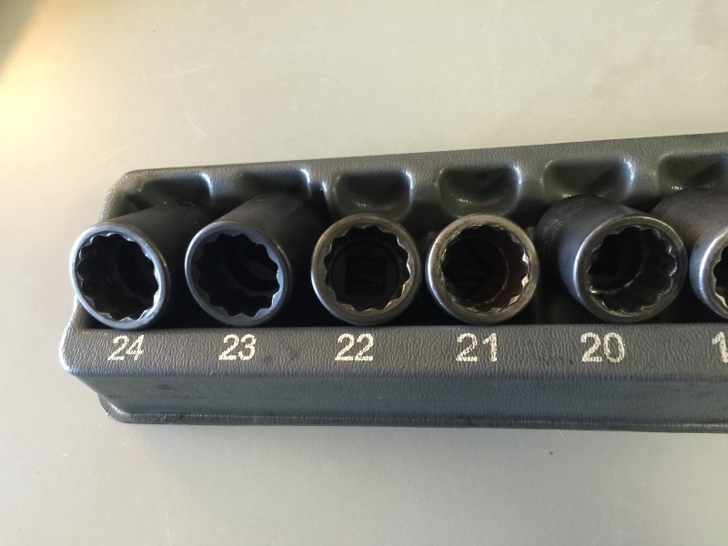 SNAPON 315IMDMYA 15PC 1/2" IMPACT SOCKET SET SHALLOW 12 PT 1024MM