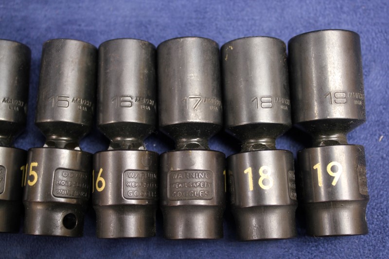 MATCO Tools DEEP Impact Flex Swivel 6pt METRIC 10pc Socket Set Like New