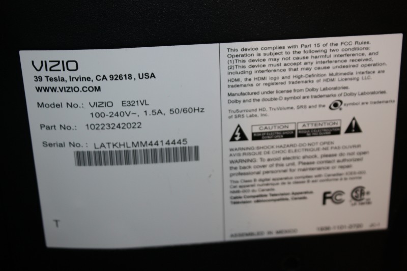 VIZIO FLAT PANEL TV E321VL Good Buya