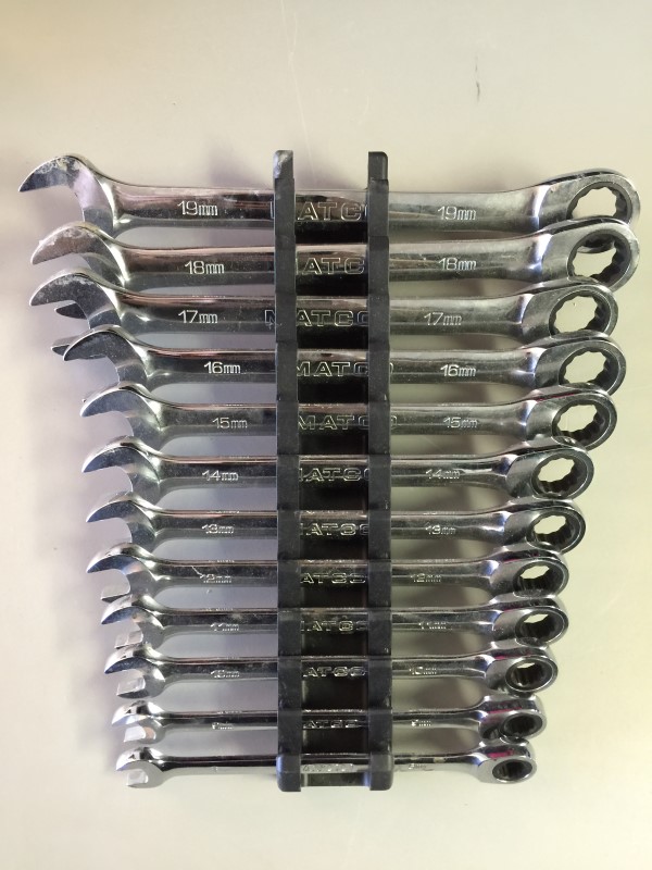 MATCO TOOLS S7GRCM12 12 PIECE METRIC COMBO RATCHETING WRENCH SET Like