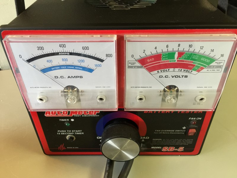 AUTO METER SB5/2 800 Amp Variable Load Carbon Pile Battery Tester Like