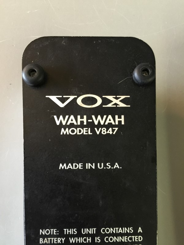 vox v847 wah-wah guitar effect pedal 60"s reissue