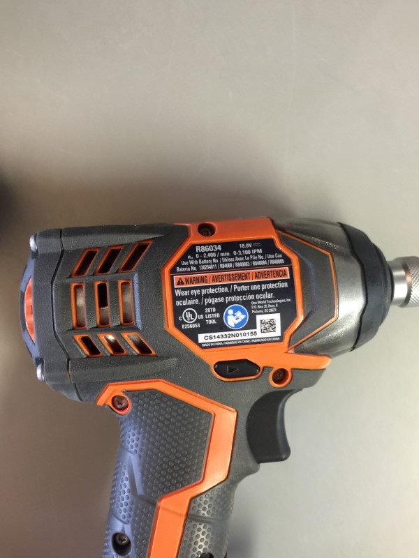 RIDGID R9601 X4 18V Cordless Drill Impact Driver Radio Combo Kit Like