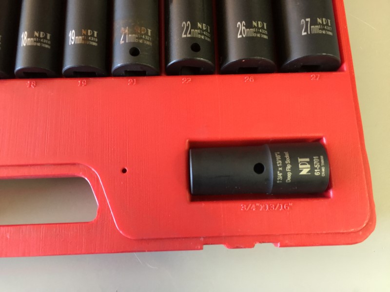 NAPA 29 Piece PROFESSIONAL IMPACT SOCKET SET 1/2" DEEP SAE/METRIC Like