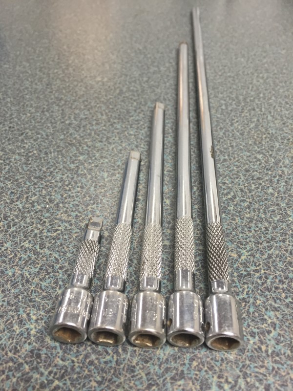 CORNWELL TOOLS 5pc 1/4" Drive EXTENSION SET 2", 4", 6" , 10" and 14