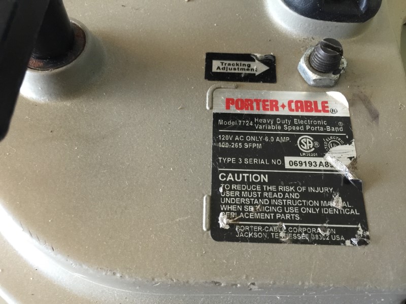 PORTER-CABLE 7724 Big Capacity Variable-Speed Porta-Band Saw Good | Buya
