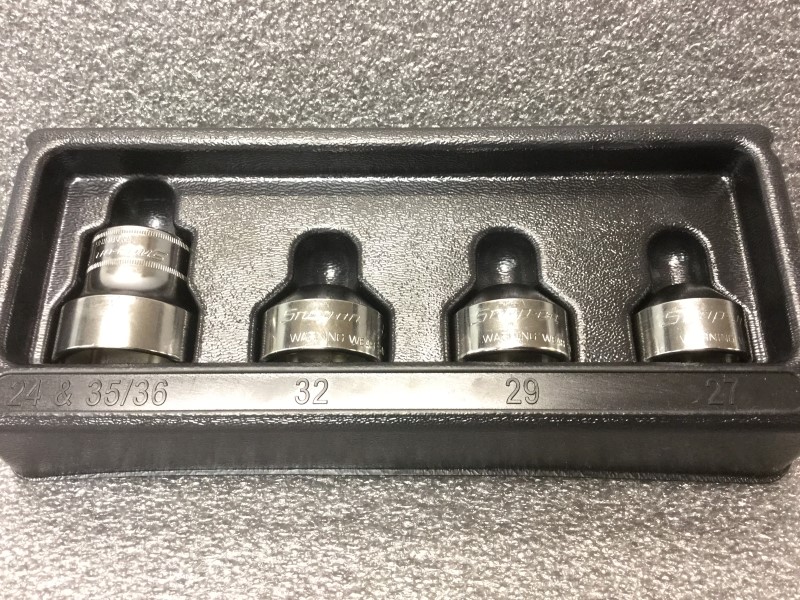 SNAPON 4PC FUEL FILTER, OIL SOCKET SET S3624, A106, A129 & A127 Very