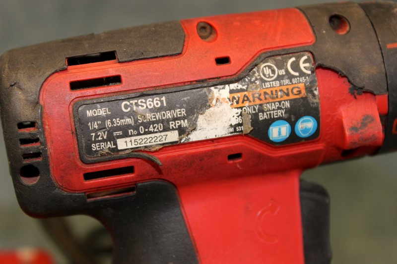 SnapOn Cordless Impact Wrench & Screwdriver Combo Set Acceptable Buya