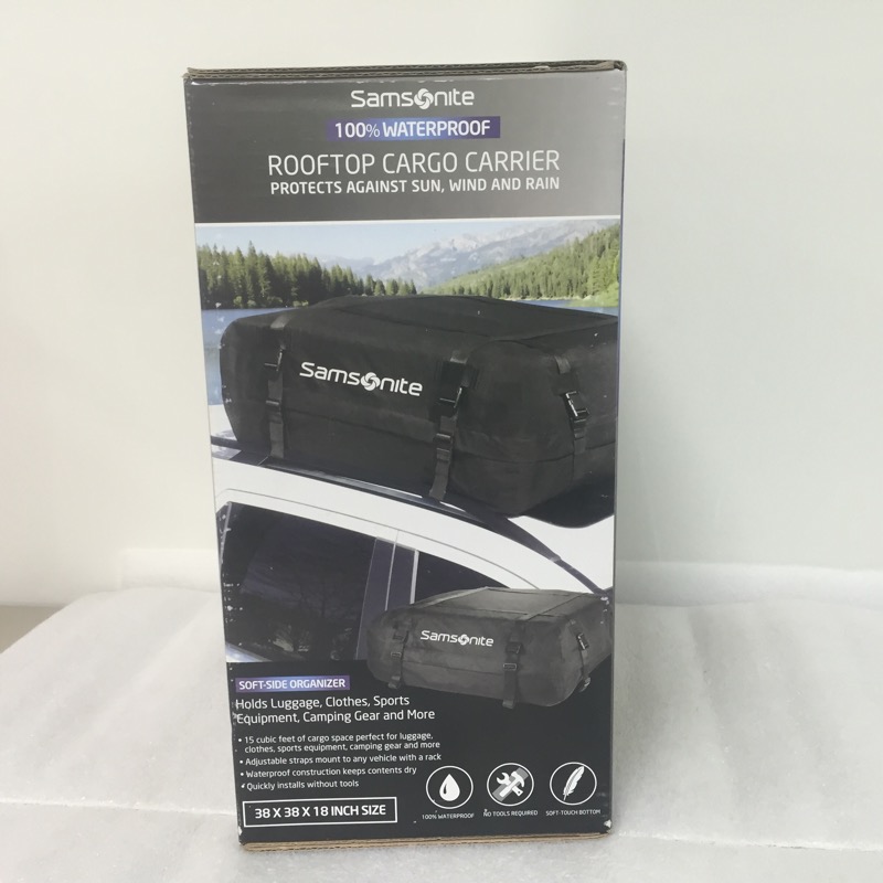 SAMSONITE ROOFTOP CARGO CARRIER 15 CUBIC FEET 38X38X18 Brand New Buya