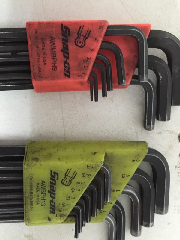 SNAP ON Hex Key Wrench Sets AWMBPH9 & AWBPH13***FREE SHIPPING*** Good