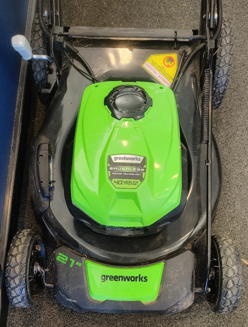 Greenworks Lmf Battery Powered Electric Lawn Mower Good Buya