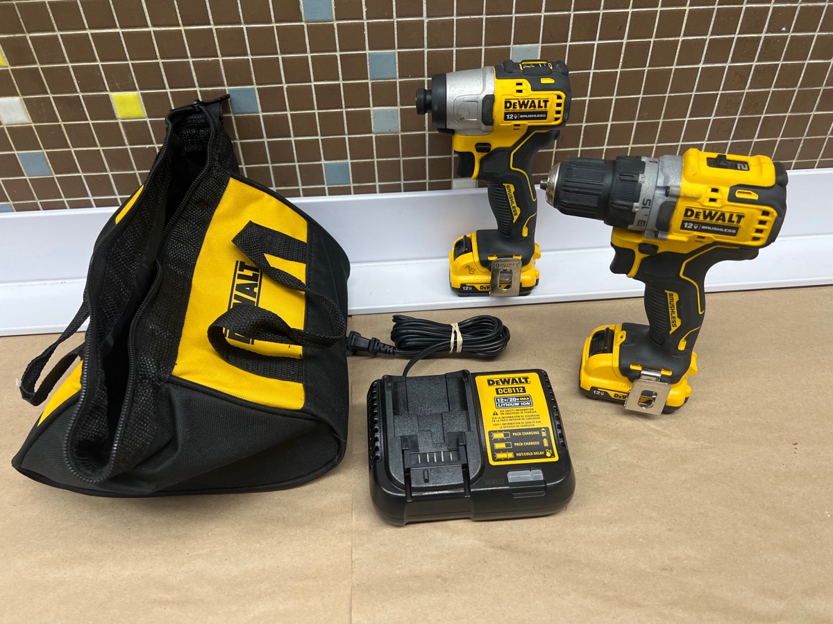 Dewalt Dcf Dcd Combo Kit W Batts Charger Bag Like New Buya