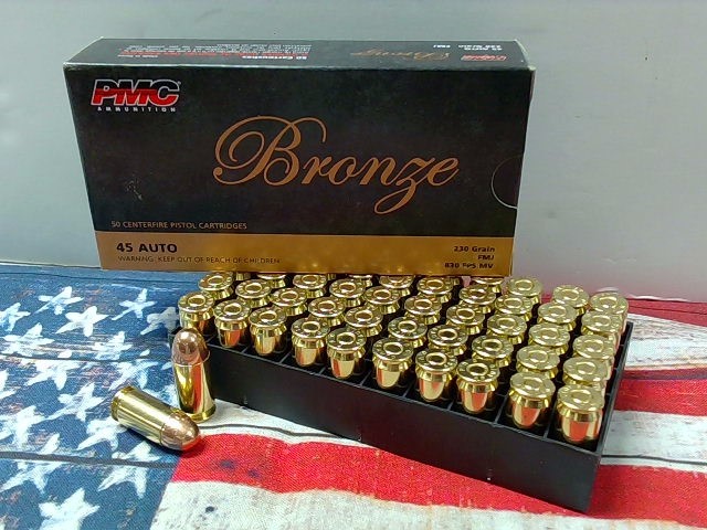 PMC Bronze 45 ACP 230 Grain Full Metal Jacket Centerfire Handgun