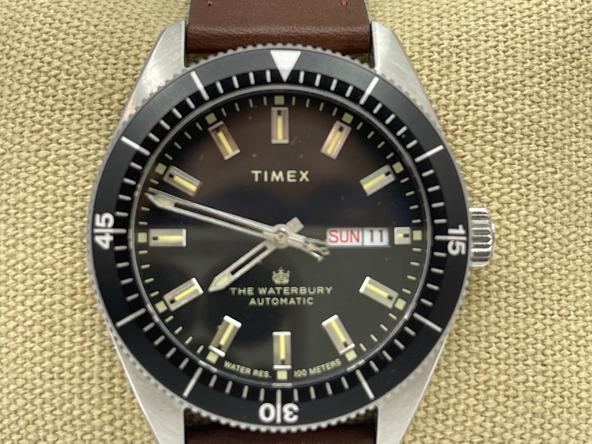 Timex Tw V Classic Waterbury Mm Automatic Dive Black Mens