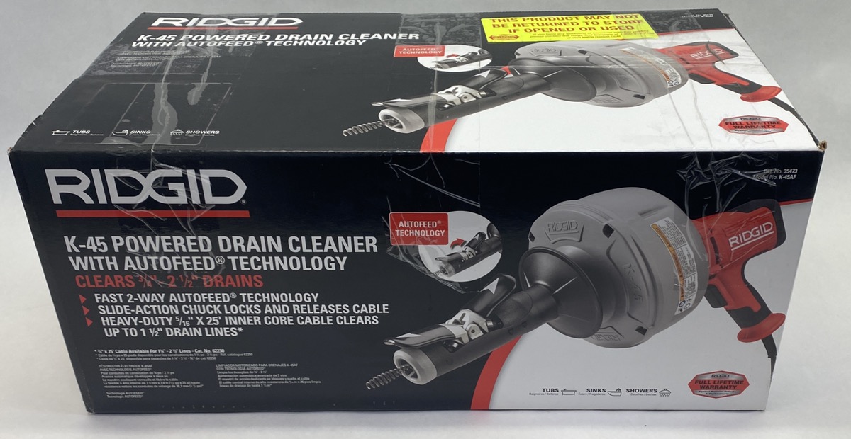 Ridgid K Powered Drain Cleaner With Autofeed Technology Brand New