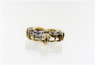 10 KT GOLD PENDANT HEART 0.9DWT/YG