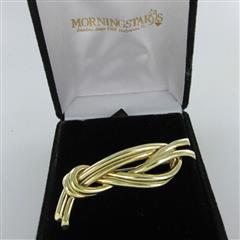 TIFFANY & CO. 18K GOLD PIN BROOCH KNOT MADE IN ITALY 19.5oz VINTAGE COLLECTORS