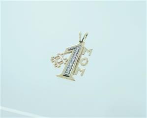 14KT YELLOW GOLD DIAMOND #1 MOM .14 ATW PENDANT