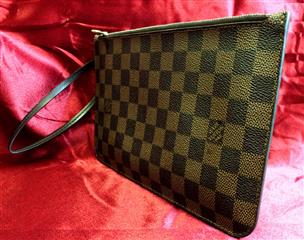 Louis Vuitton Damier Ebene Neverfull Pochette Handbag, Pouch Date Code SA1134 | eBay