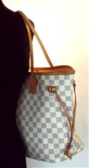 Louis Vuitton Damier Azur Neverfull MM Tote Bag, Handbag Date Code: (B00001222) | eBay