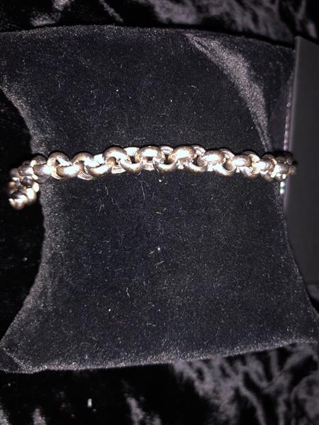 Gold Charm Bracelet 14K White Gold 10.6g