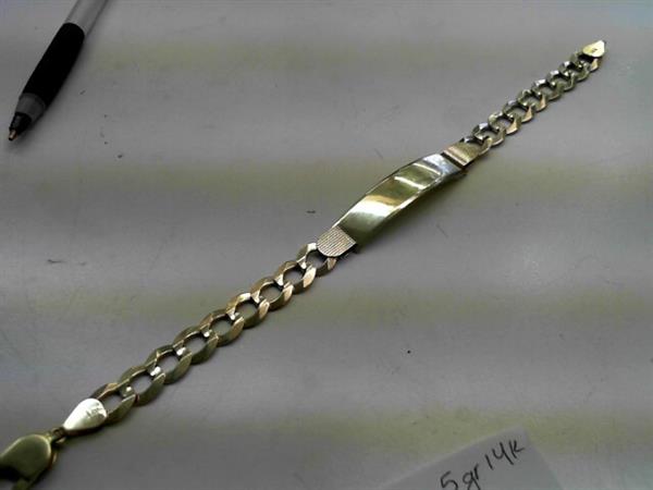 Gold ID Bracelet 14K Yellow Gold 20.4g