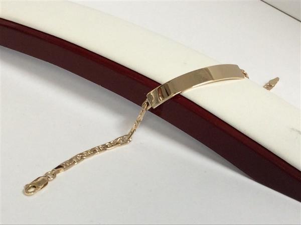 Gold ID Bracelet 14K Yellow Gold 5.9g