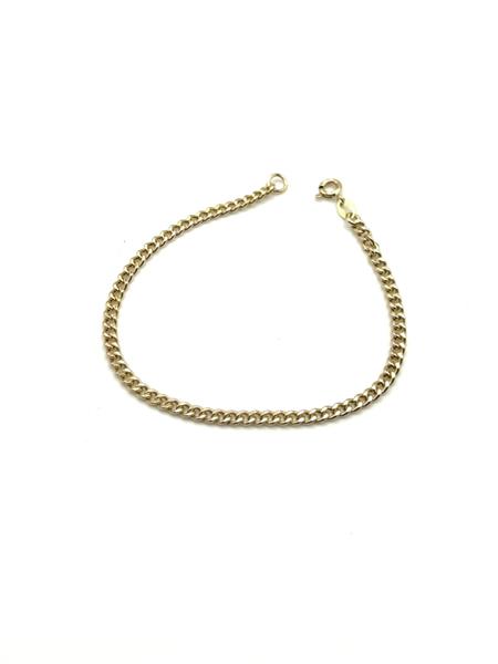 Gold Cuban Bracelet 14K Yellow Gold 2g
