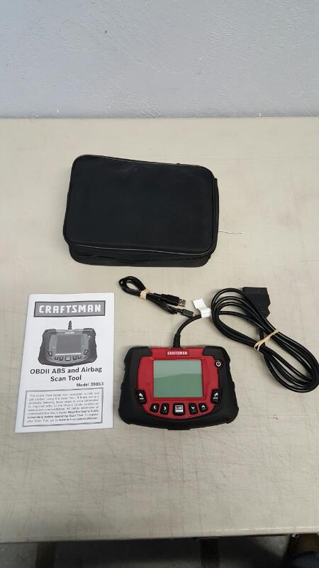 Craftsman Scan Tool 39853 OBDII ABS and Airbag & Code Connect Very Good ...