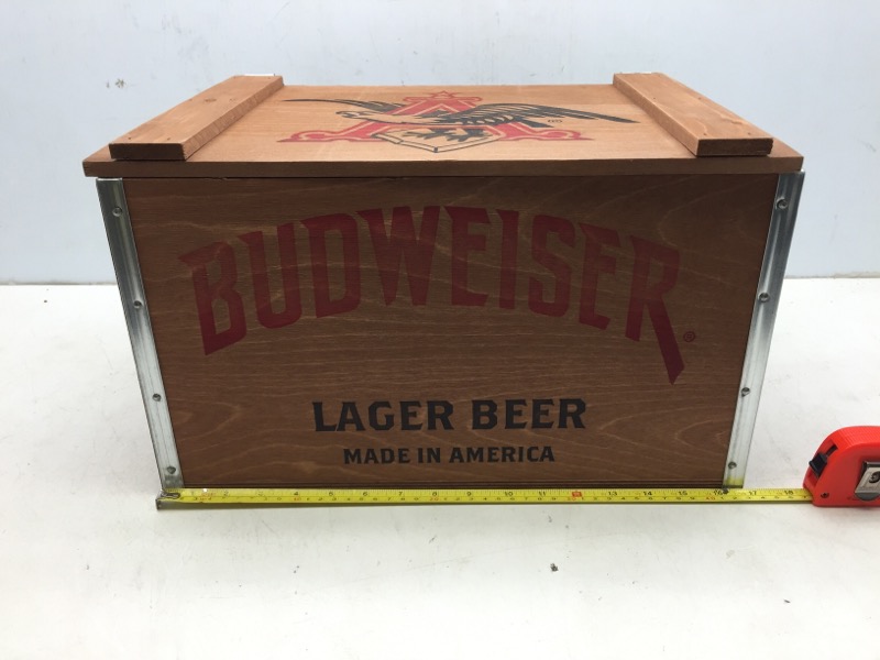 Anheuser Busch Budweiser Beer Wood Advertising Crate or Box **NEW ...