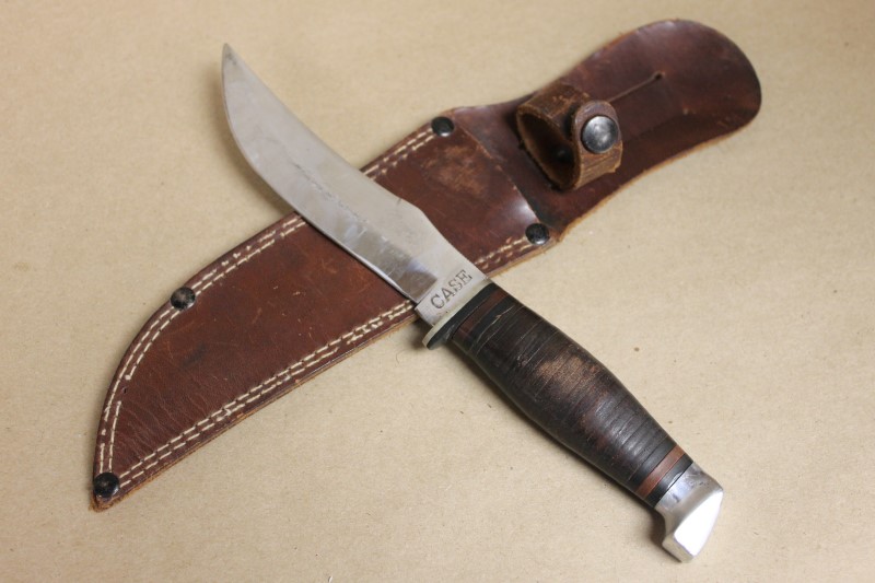 VINTAGE CASE FIXED BLADE KNIFE WITH LEATHER SHEATH Good | Buya