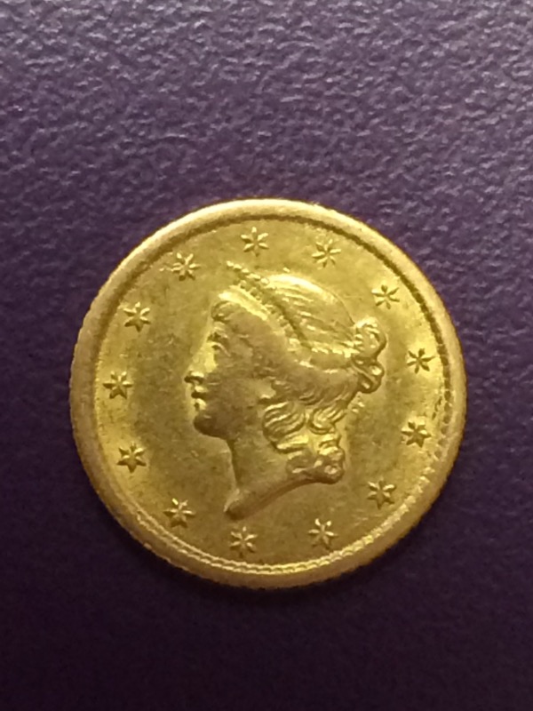 US $1 Liberty Head Gold Coin - 1851 O - Type 1 Like New | Buya