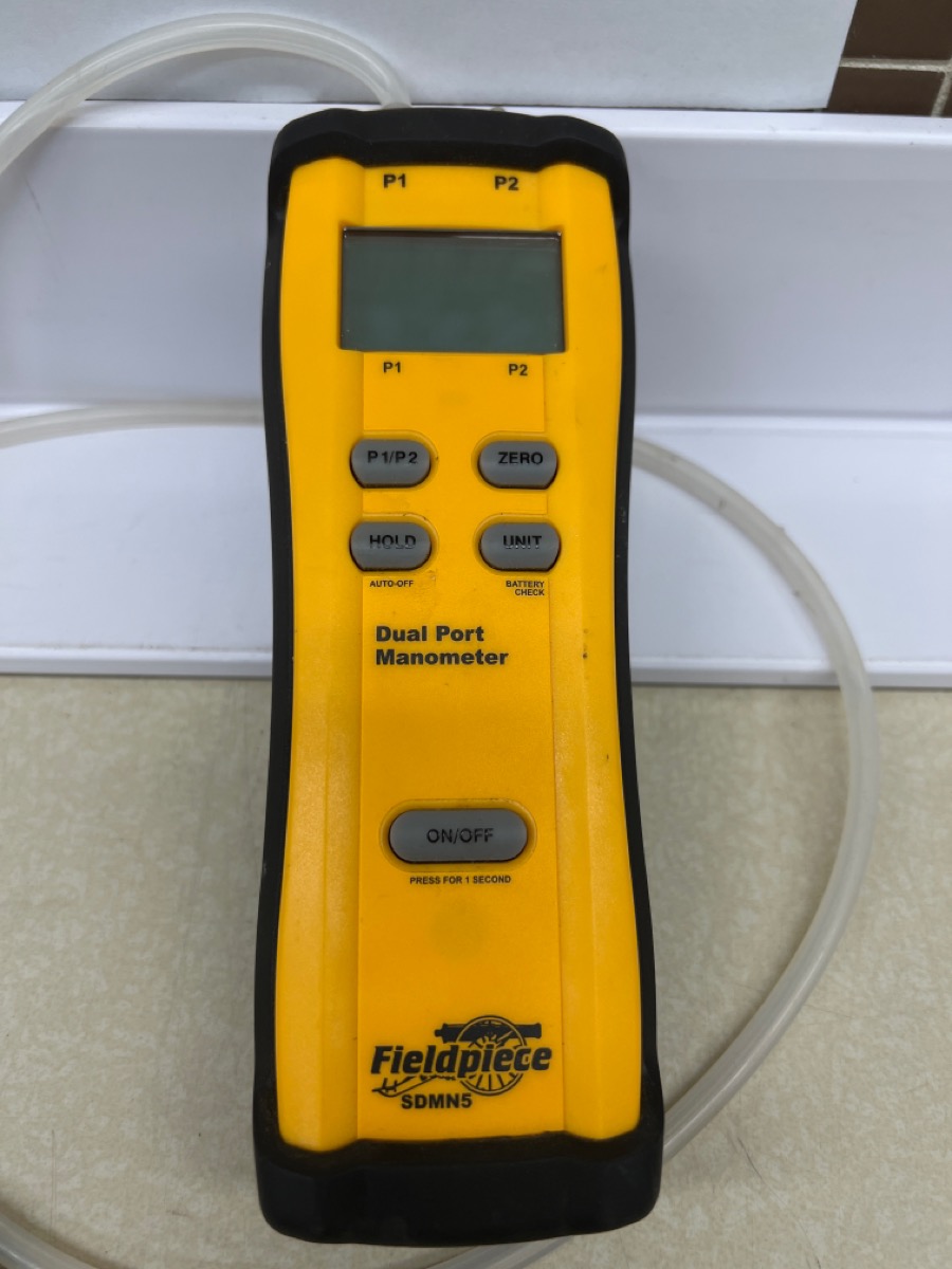 Fieldpiece SDMN5 Dual Port Manometer Gas Pressure Static Pressure